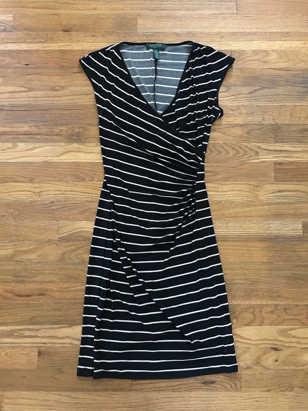 Ralph Lauren Black and White Striped Dress Size 2